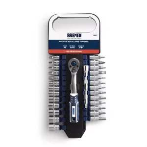 Juego De Bocallaves Y Puntas En Mm + Crique 1/4 Bremen 6657