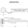 Resistencia 1500 W + Termostato Termo Electrico Señorial